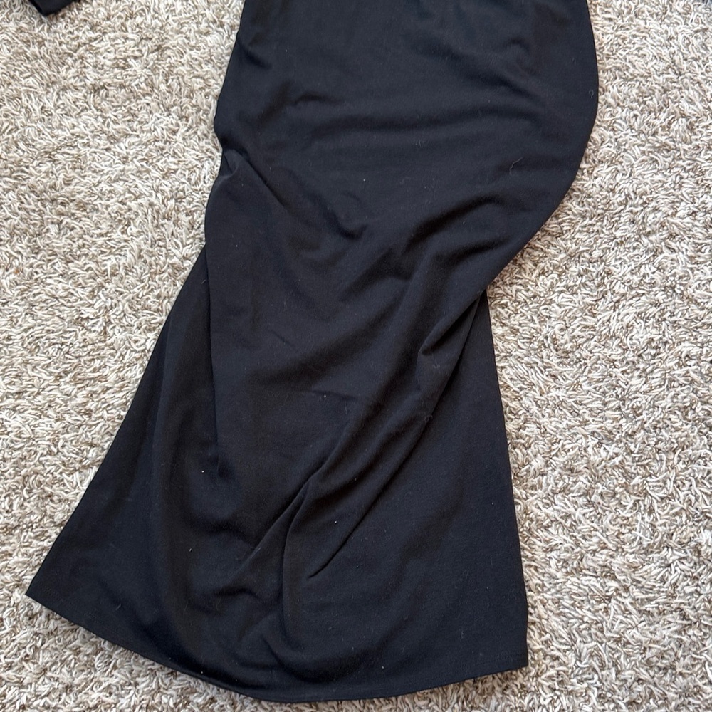 Isabel Maternity by Ingrid & Isabel Midi Dress Long Sleeve Black size Small - Picture 7 of 10